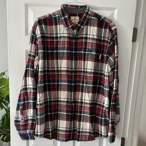 Woolrich Men's Plaid Shirt - Red, Black, White